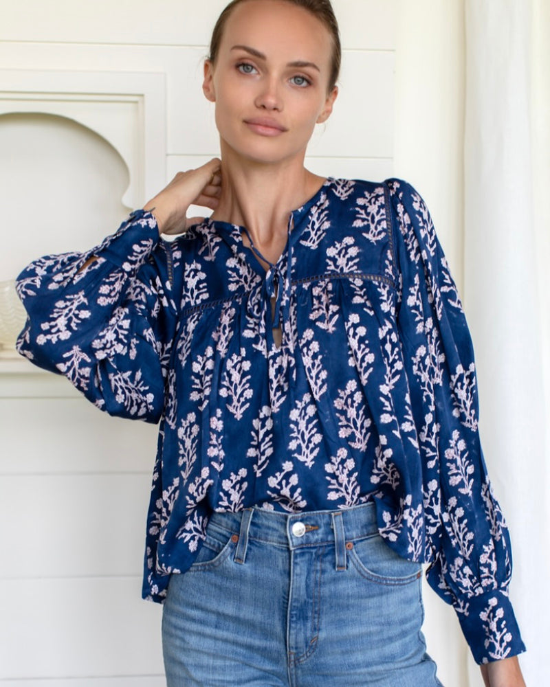 Emerson Fry Isla Longsleeve Top Pressed Flowers