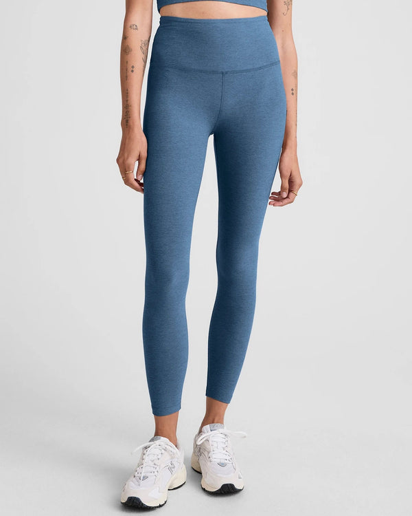 Beyond Yoga Spacedye Caught in the Midi High Waisted Legging - Washed Denim