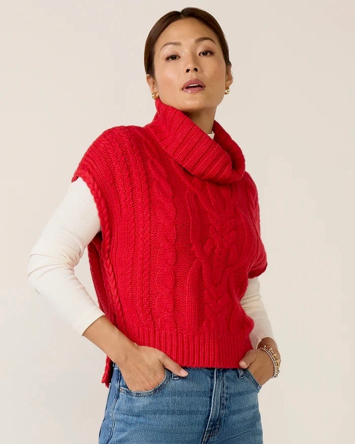 525 Angelica Cable Trim High-Low Vest