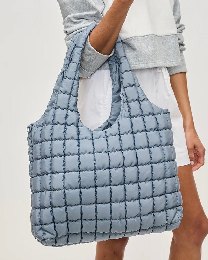 Sol and Selene Elevate Quilted Puffer Nylon Hobo