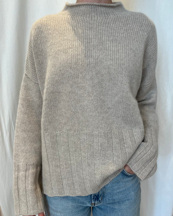 Cashmere Clouds Heavy Rib Hem & Cuff Sweater