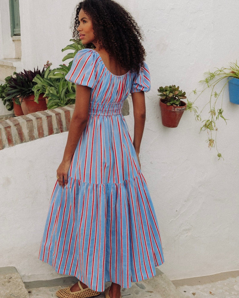 Pink City Prints Katie Dress Poet Stripe