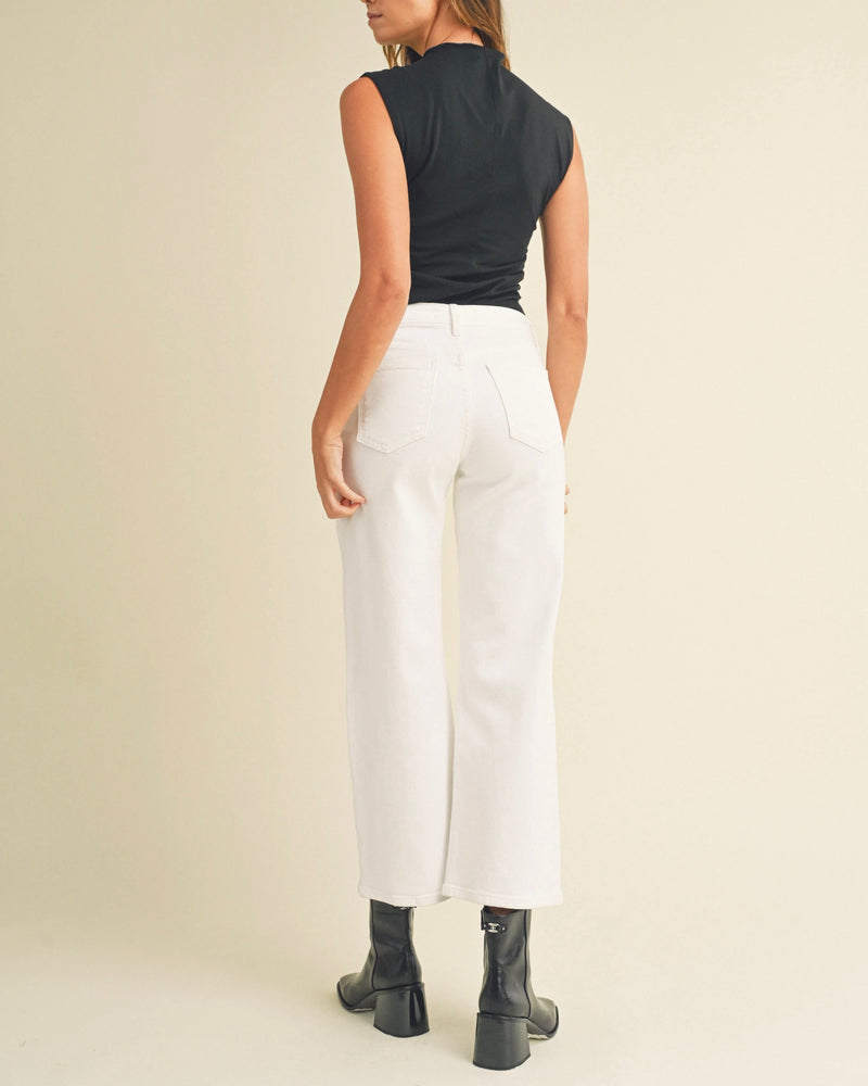 JBD The Classic Wide Leg in Optic White