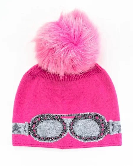 Sparkle Ski Goggles Pom Pom Hat