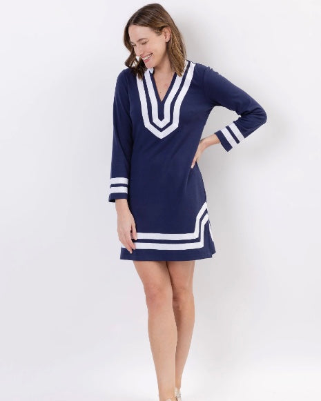 Sail to Sable Long Sleeve Ponte Tunic
