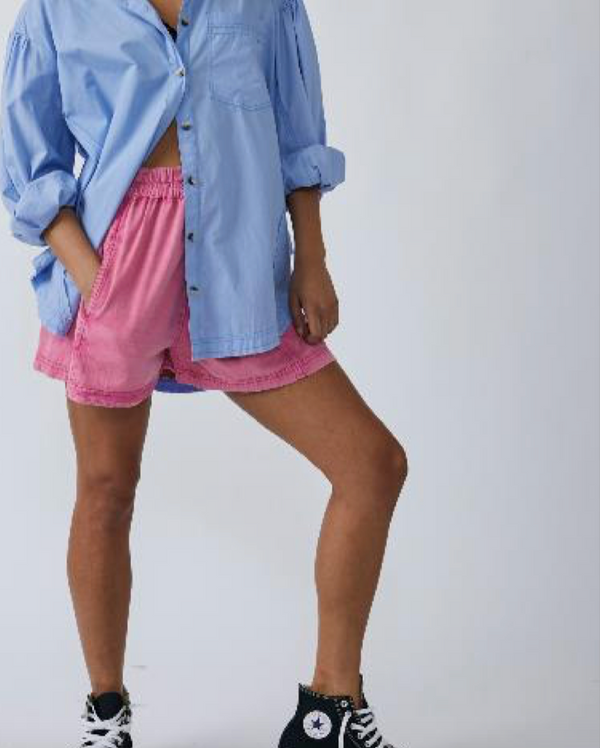 pink pull on shorts