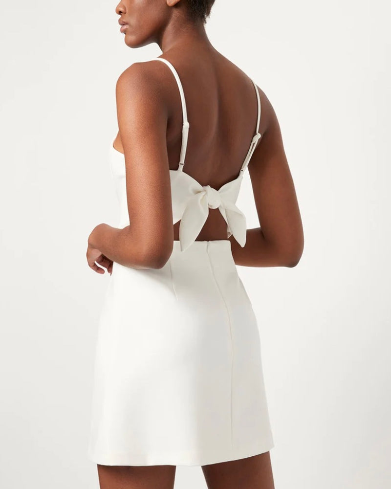 French Connection Tie Back Whisper Sweetheart Dress