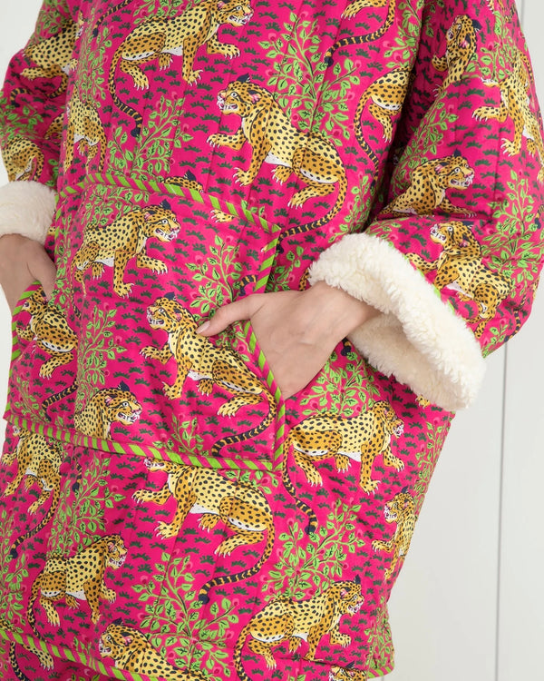 Print Fresh Quilted Sherpa Poncho