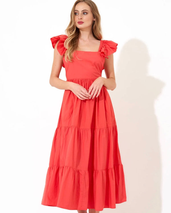 Oliphant Coral Flirty Tie Back Maxi