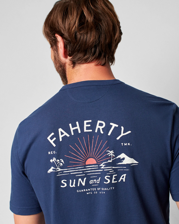 Faherty Graphic Sun and Sea Tee