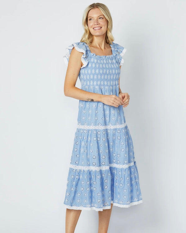 Sail to Sable Smocked Midi Dress